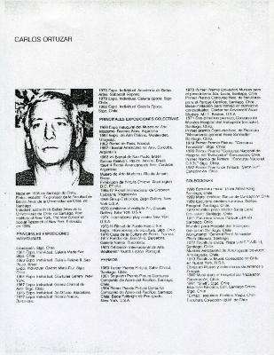 Carlos Ortúzar. Síntesis cronológica de carrera 1961-1981