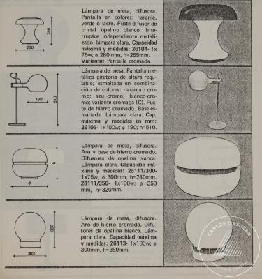 Recorte de folleto de lamparas de diseño